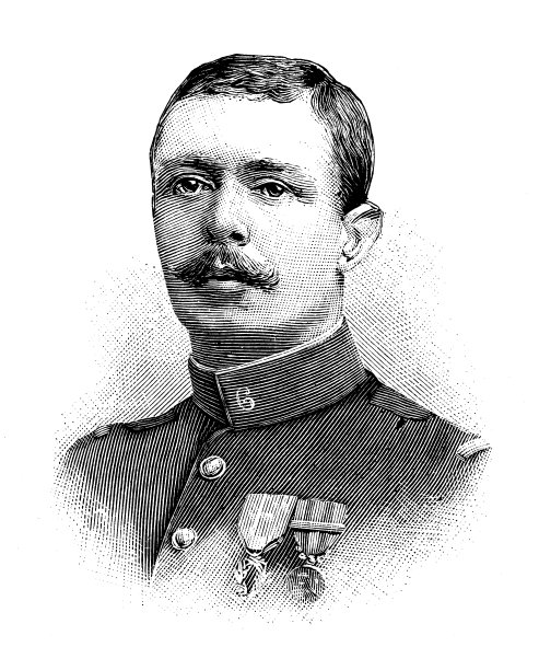 古色古香的插图:布吕泽特中尉图片下载