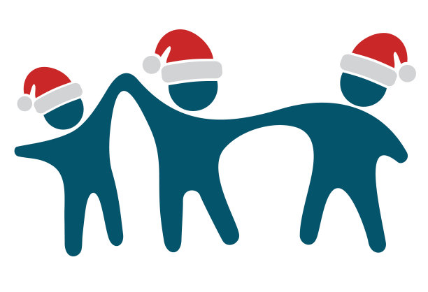 家庭标志和圣诞帽图片下载