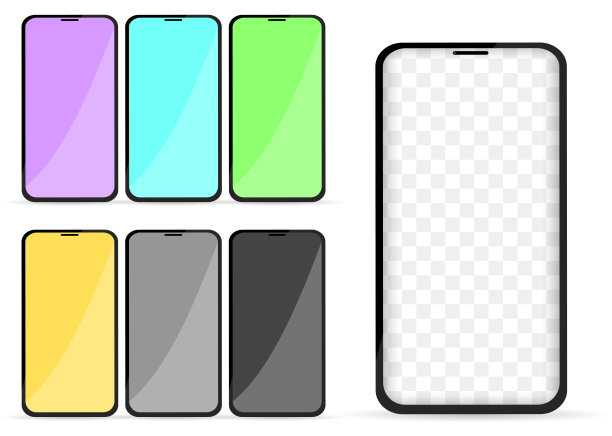 拥有透明屏幕的智能手机。图片下载