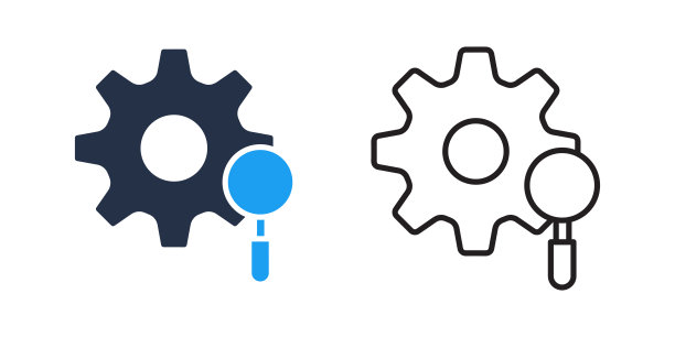 齿轮搜索图标图片下载