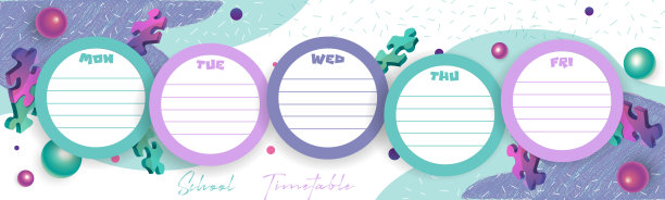 周报，日记，现代风格的计划理念。待办事项列表注释的几何抽象背景与标签。图片下载