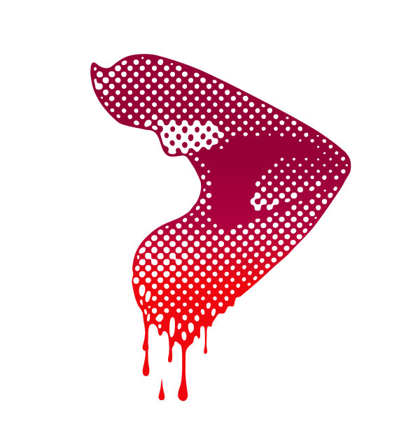 从女人性感的嘴唇滴下的唇彩图片下载