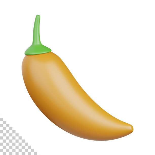 3d渲染辣椒分离有用的食物，过敏原，过敏，疾病和抗原设计元素图片下载