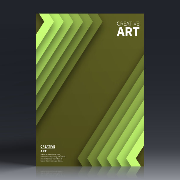 宣传册模板排版，绿色封面设计，企业年报，传单，杂志图片下载