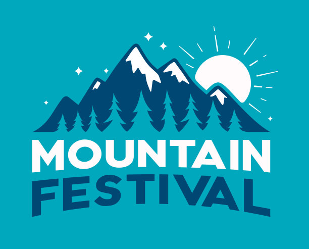 山岳节日符号设计元素图片下载
