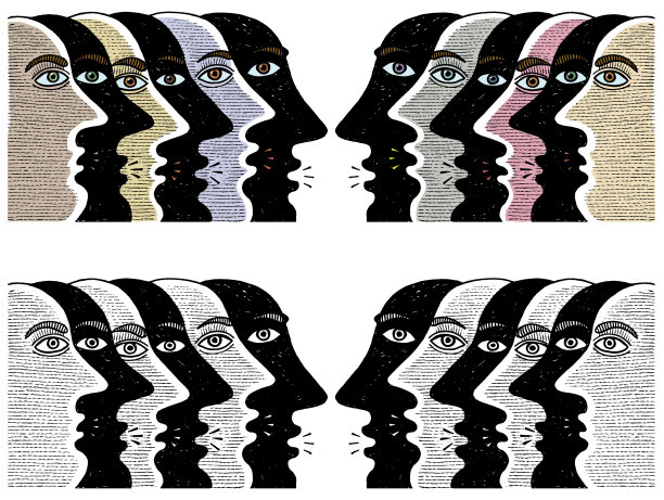 愤怒人群插图图片下载