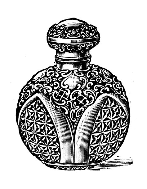 来自英国杂志的古董图片:香水瓶图片下载