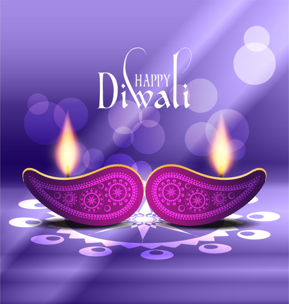 排灯节庆祝贺卡图片下载