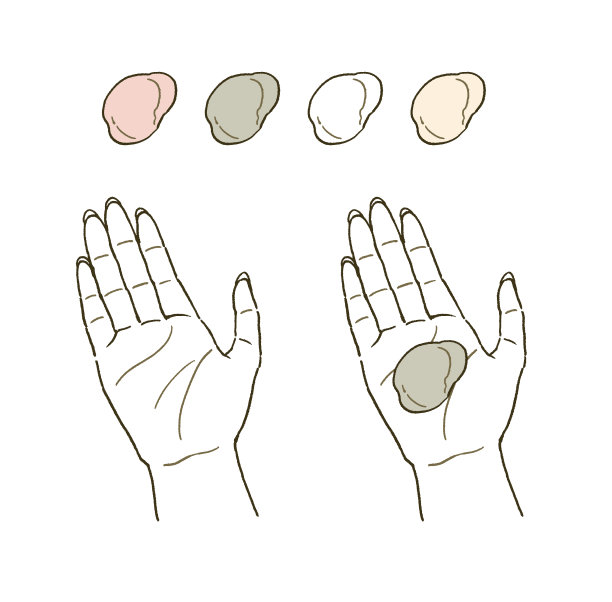 美女的手掌和奶油插图集图片下载