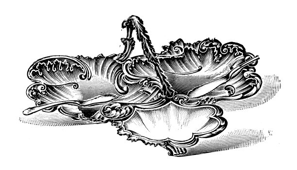 来自英国杂志的古董图片:饼干、黄油和奶酪摊图片下载