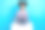 正面甜美的女士穿着格子衬衫的全长照片在线学习现代设备孤立的蓝色背景图片下载