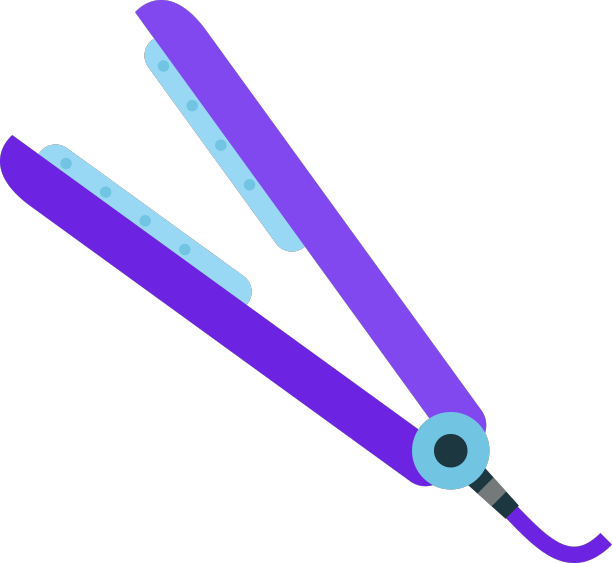 紫色头发拉直铁图标图片下载