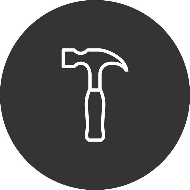 网站用现代风格锤子图标图片下载