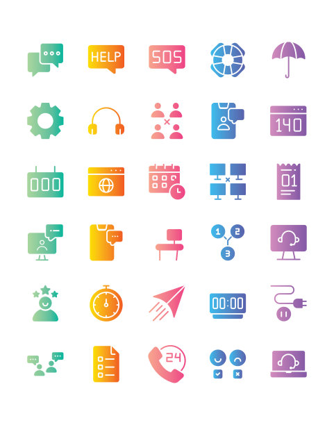 图标设置30孤立在白色背景图片下载