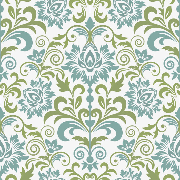 矢量无缝边界在维多利亚风格。矢量复古花卉无缝图案元素。图片下载
