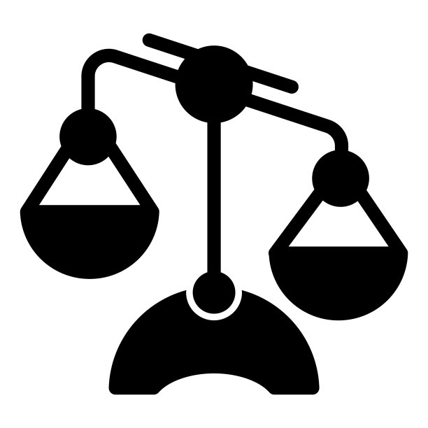 天秤座实心图标，天平矢量图，白色背景隔离，专为APP设计的字形风格，EPS 10图片下载