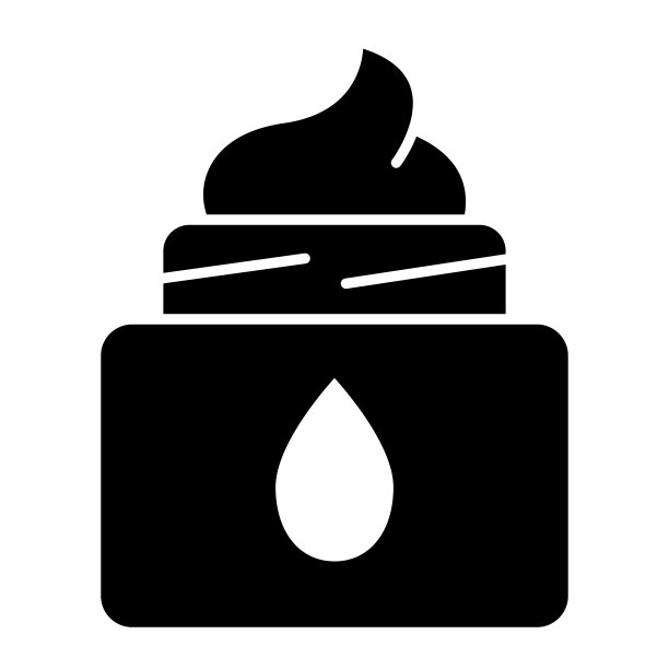 护肤霜固体图标。皮肤护理矢量插图隔离在白色。化妆面具字形样式设计和应用程序。Eps 10。图片下载