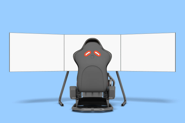 现代汽车游戏模拟器后视图3d渲染蓝色图片下载