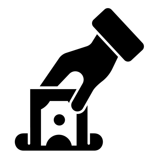 手放钱立体图标。沉积矢量插图隔离在白色。捐赠概念字形风格设计和应用程序。Eps 10。图片下载