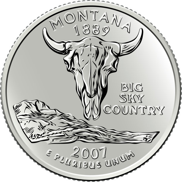 美国货币华盛顿四分之一25美分硬币图片下载