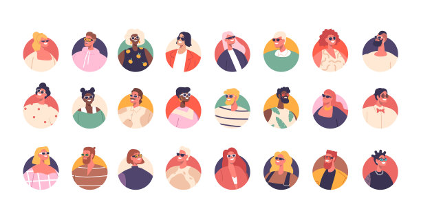 人物头像设置多样，可自定义图片下载