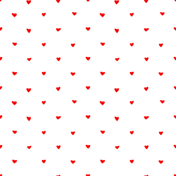 手绘不均匀的心在白色背景上的红色图片下载