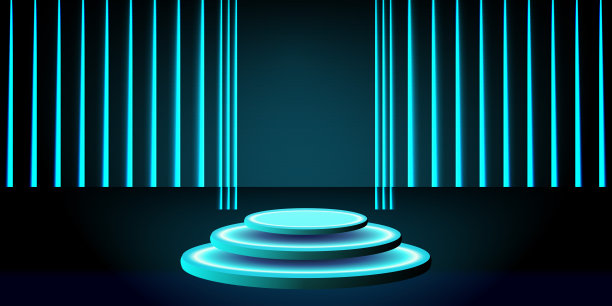 t台或台座全黑，用于产品展示，照片奢华，优雅，男士在低光下的黑暗，化妆品LED霓虹灯图片下载