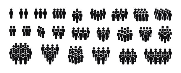 人物图标合集：人群、团队、社区等矢量素材图片下载