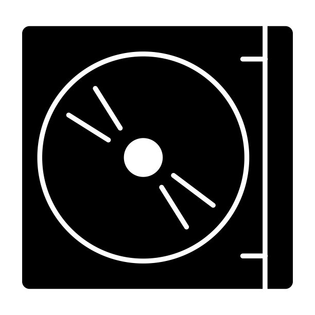 Cd与封面固体图标。Dvd盒矢量插图隔离在白色。磁盘盒字形样式设计和应用程序。Eps 10。图片下载