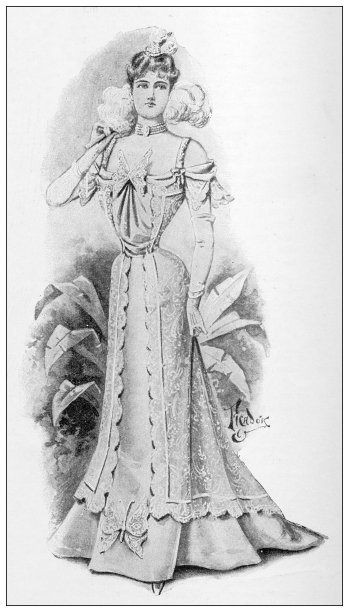 来自英国杂志的古董图片:时尚模特图片下载