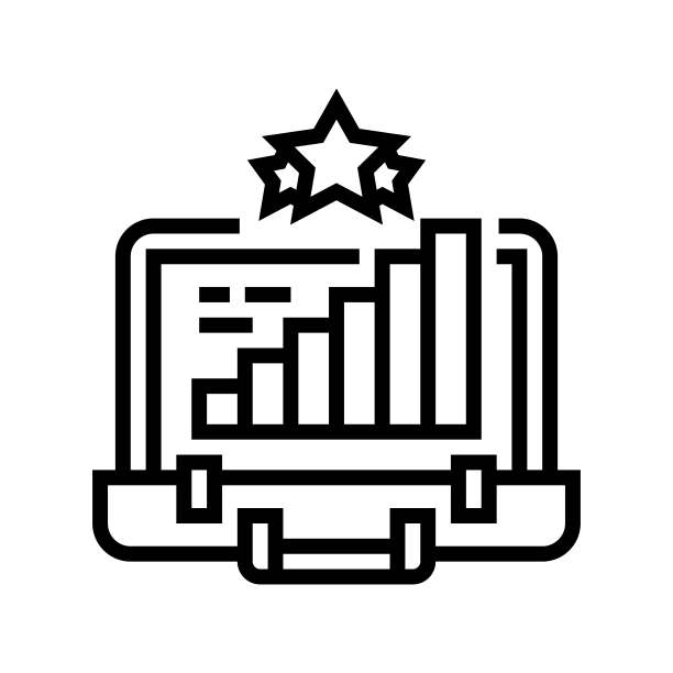 职业抱负面试线性图标矢量插画图片下载