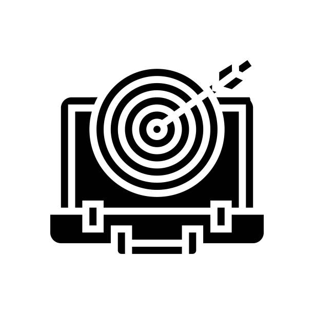 职业目标面试工作标志符号矢量图图片下载