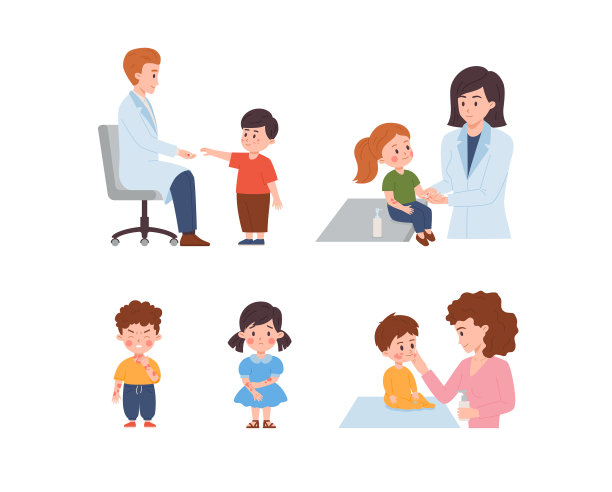 集儿童患有特应性皮炎疹平图片下载