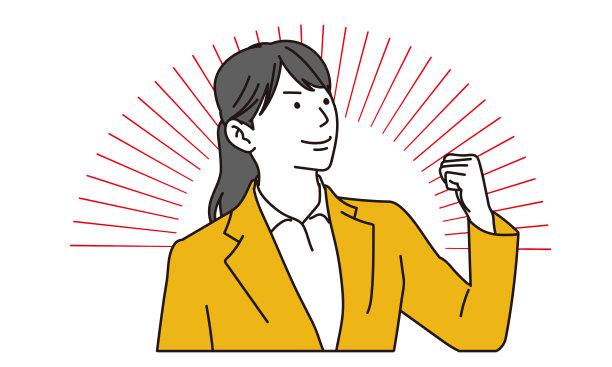 一个用拳头激励自己的女商人图片下载