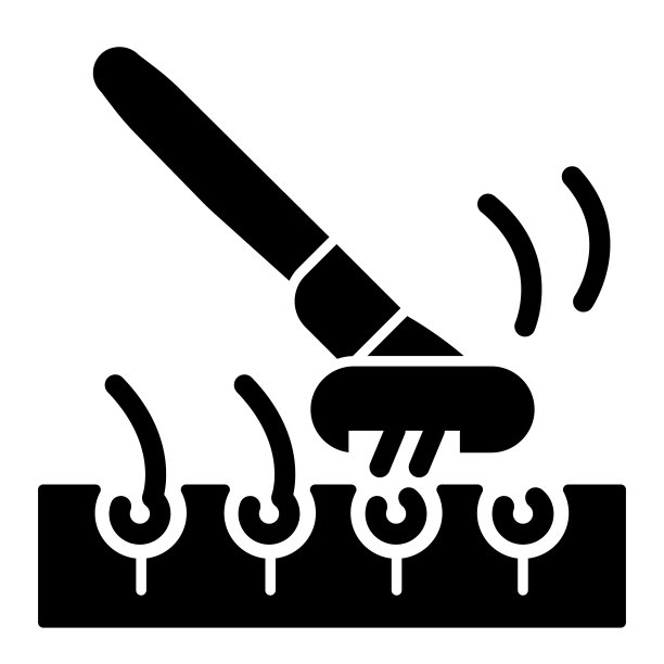 剃刀和鬃毛坚实的图标。脸剃须矢量插图孤立的白色。剃刀和毛囊字形风格的设计和应用程序。图片下载