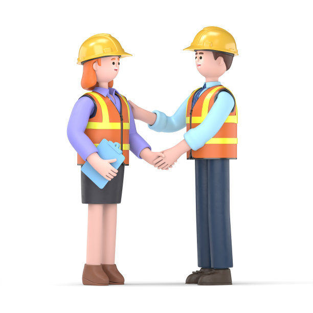 三维插图的卡通人物-伙伴，计算机生成的图像。白色背景的3D渲染。图片下载