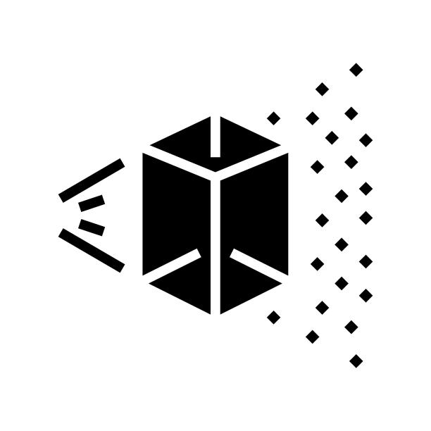 晶体学材料工程字形图标矢量插图图片下载