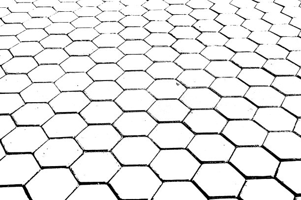 黑白六边形剪影纹理背景图片下载