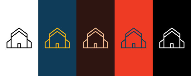 房子图标插图孤立矢量符号符号图片下载