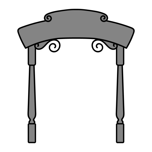 拱门图标矢量。白底牌坊标志。图片下载