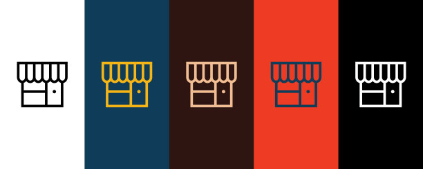 商店建筑图标插图孤立的矢量符号符号图片下载