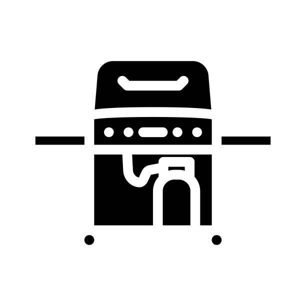 烧烤燃气服务符号图标矢量插图图片下载