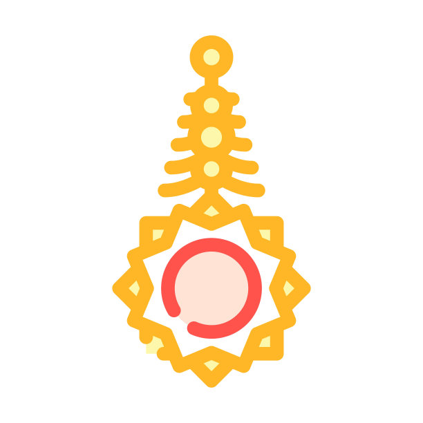 Bindi额头装饰颜色图标矢量插图图片下载