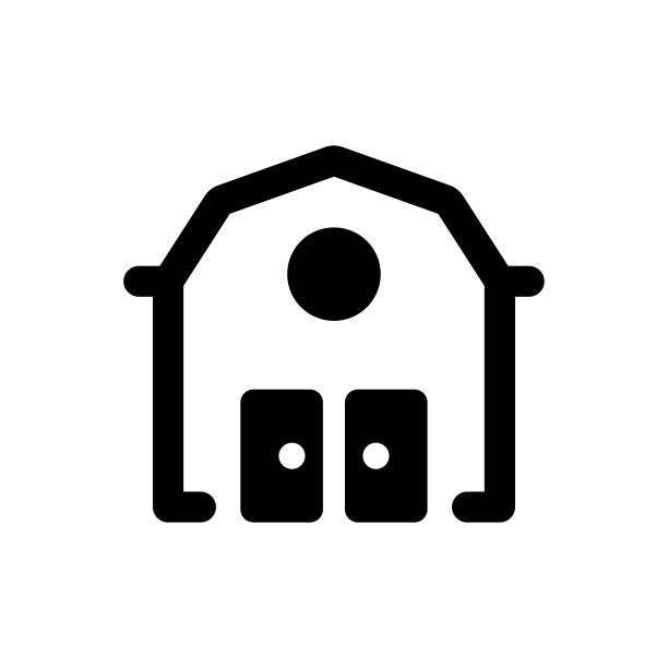 谷仓复古标志矢量图片下载