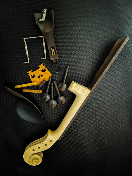 小提琴的一部分作为背景，为原声乐器准备原始配件图片下载