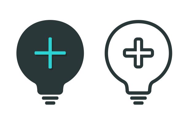 灯泡添加图标矢量素材图片下载