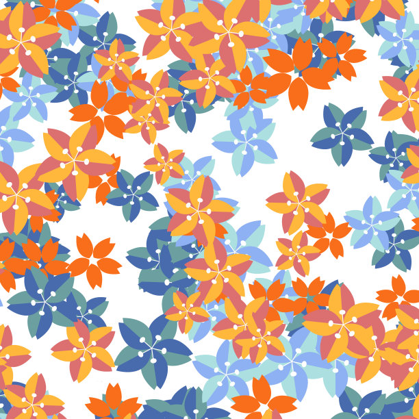 散落的樱花红色和蓝绿色的亚洲背景图片下载