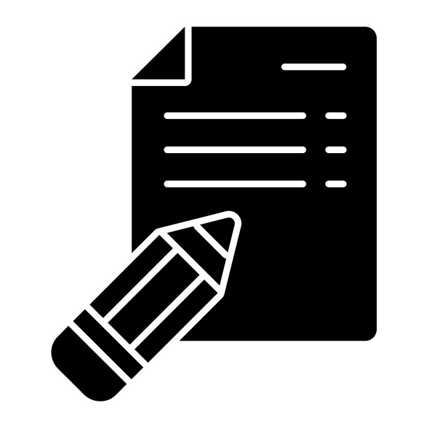 笔记和铅笔实体图标。铅笔和文档矢量插图，白色背景隔离。列表字形样式设计用于应用程序。EPS 10。图片下载
