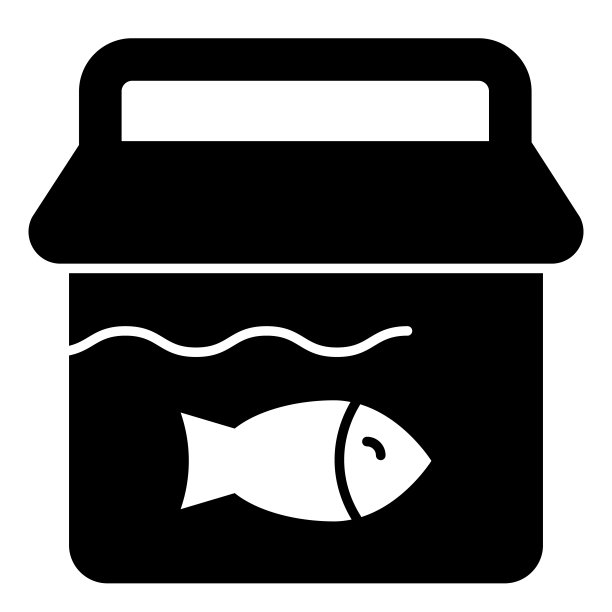 桶与鱼坚实的图标。钓鱼桶矢量插图孤立的白色。渔夫捕捉字形风格设计和应用程序。Eps 10。图片下载