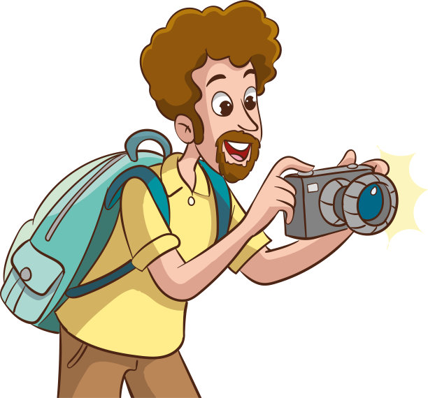 年轻的摄影师正在拍照图片下载